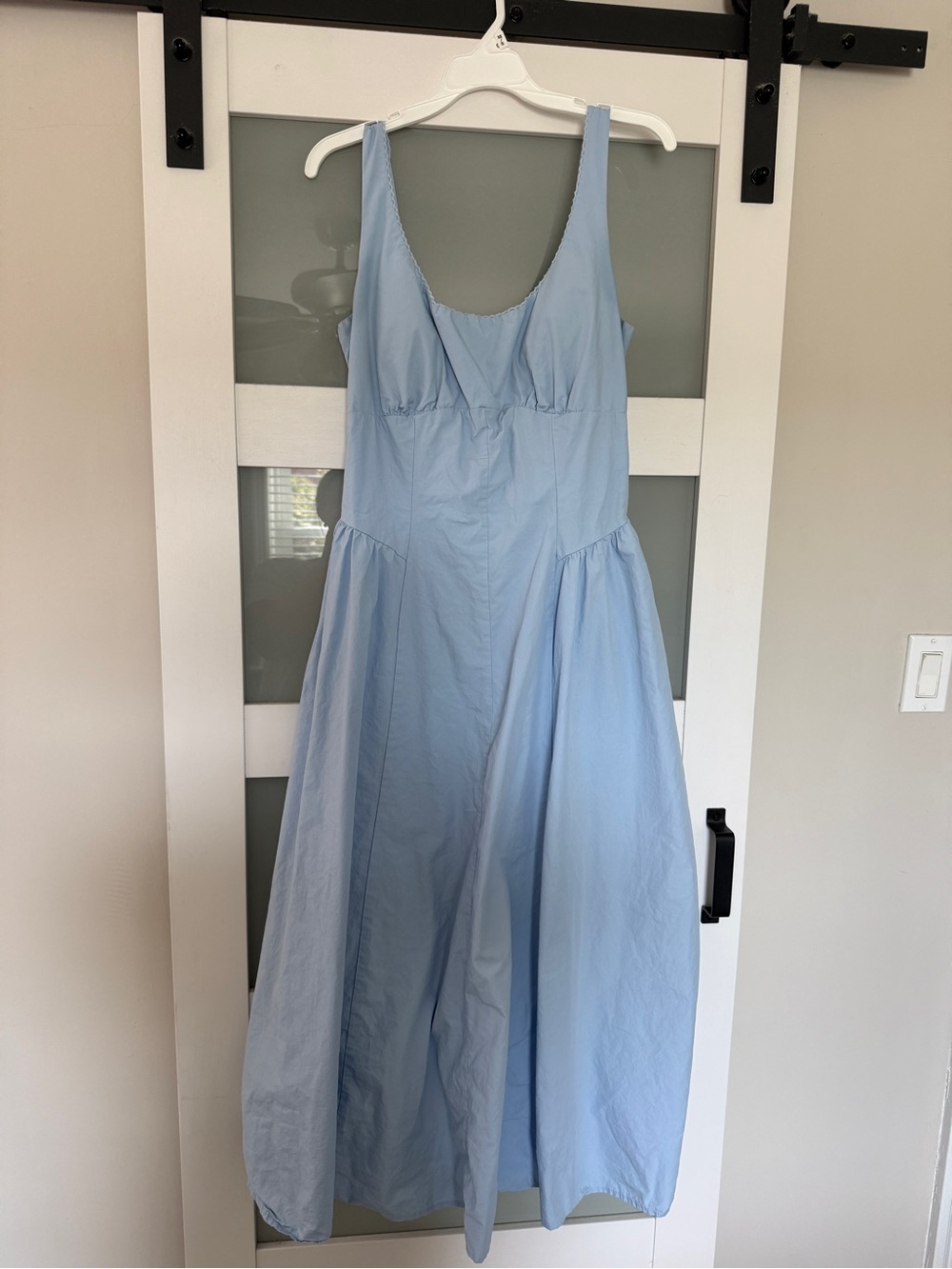 Abercrombie & Fitch Light Blue Scoop Neck Midi Dress